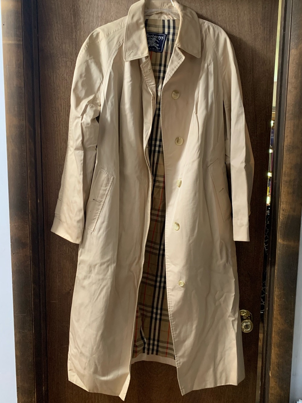 Burberry Beige Trench Coat with Signature Check Lining